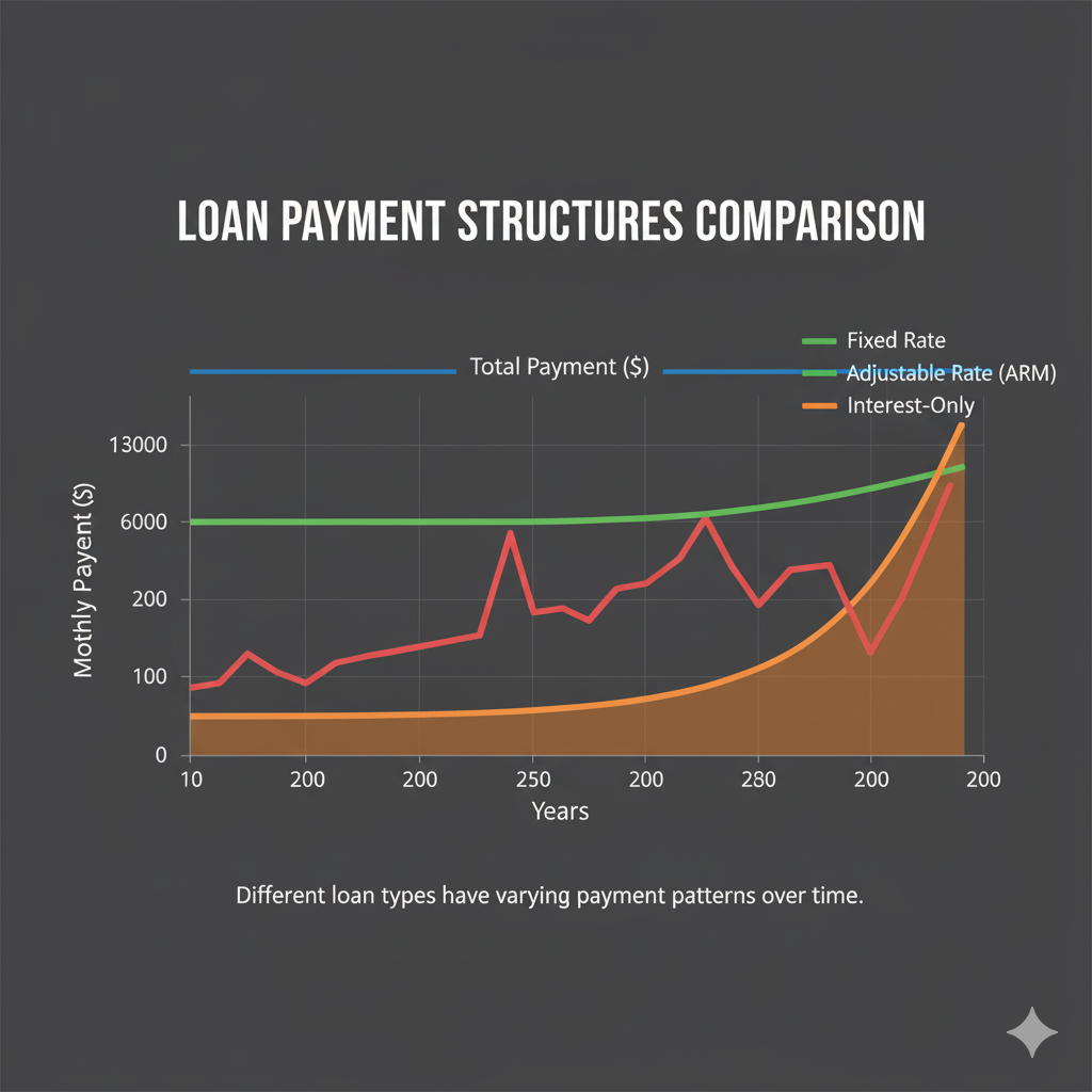  comparison chart illustrating different loan payment structures